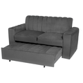 Sofa cama Nantes gris oscuro felpa